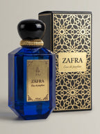 ZAFRA Eau de parfum 100 ml, sticlă albastră — cu cutia