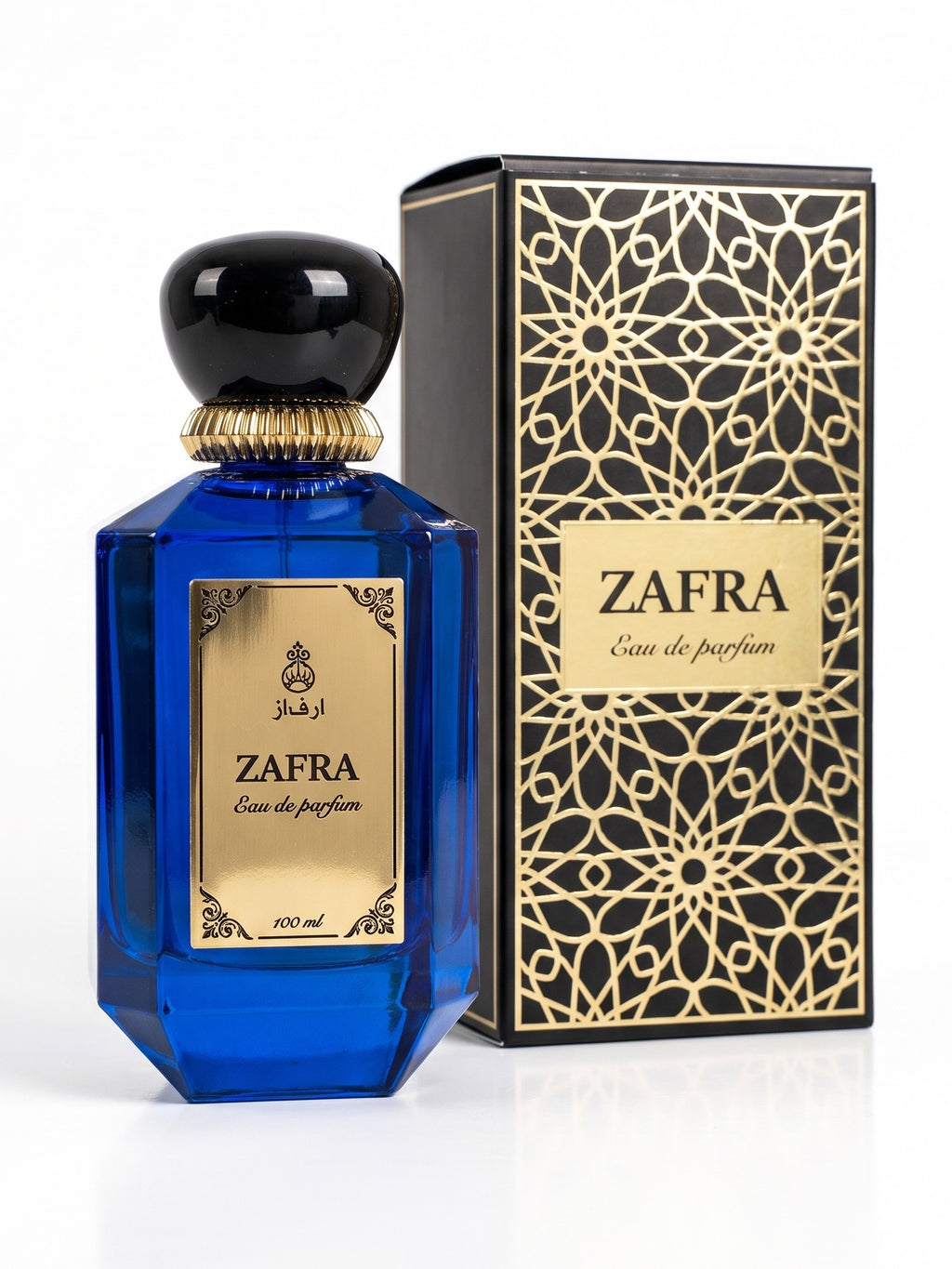 ZAFRA Eau de parfum 100 ml, sticlă albastră — cu cutia