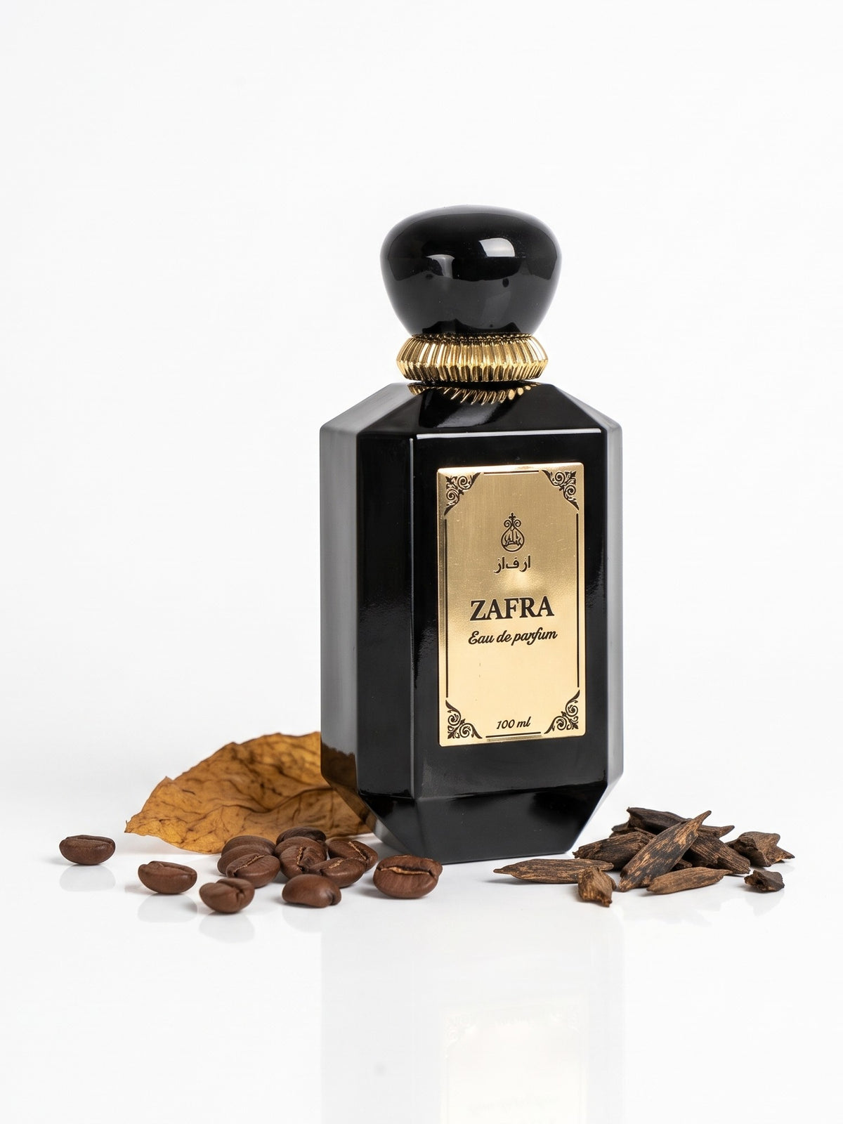 ZAFRA Eau de parfum 100 ml, sticlă neagră — cu ingrediente
