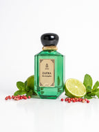 ZAFRA Eau de parfum 100 ml, sticlă verde — cu ingrediente